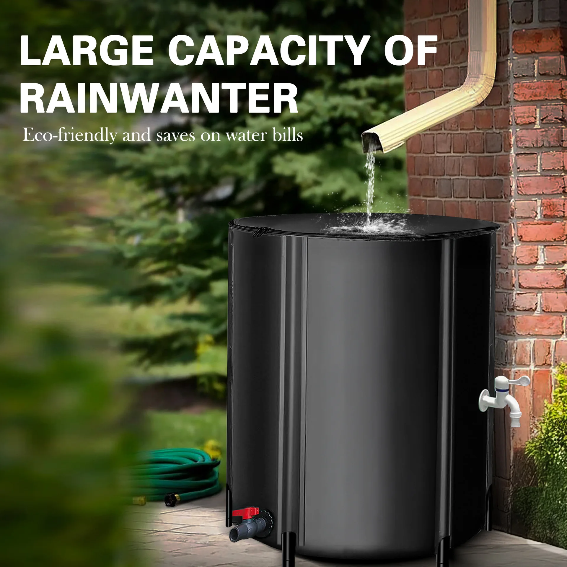 Outdoor Rain Bucket, Multi-functional Storage Bucket Pvc Splicing Folding Garden Rainwater Collector