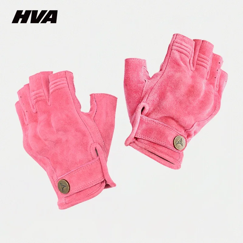 Motorcycle Fingerless Gloves Accessories Goatskin Leather Half Finger Gloves Motocross Gant Moto Guantes Moto Verano