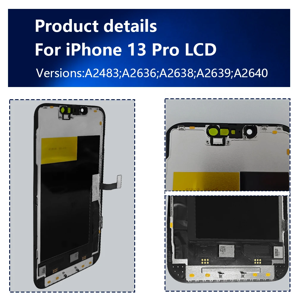 A2636 A2638 OLED Pantalla For IPhone 13 Pro LCD Display Touch Digitizer Assembly With 3D Touch For IPhone 13Pro LCD Replacement
