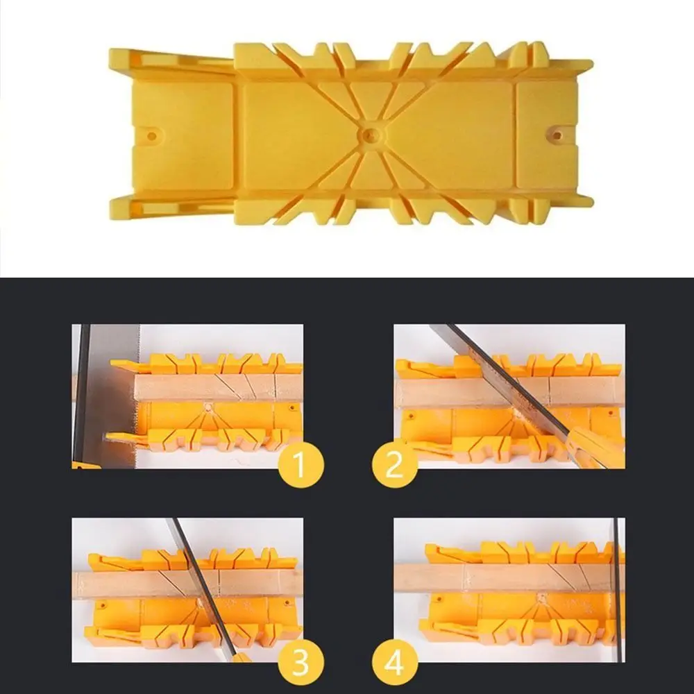 Guida per segare il taglio del legno da 45/90 gradi Scatola per seghe mitra durevole Utensile da taglio obliquo antiscivolo resistente all'usura Lavorazione del legno