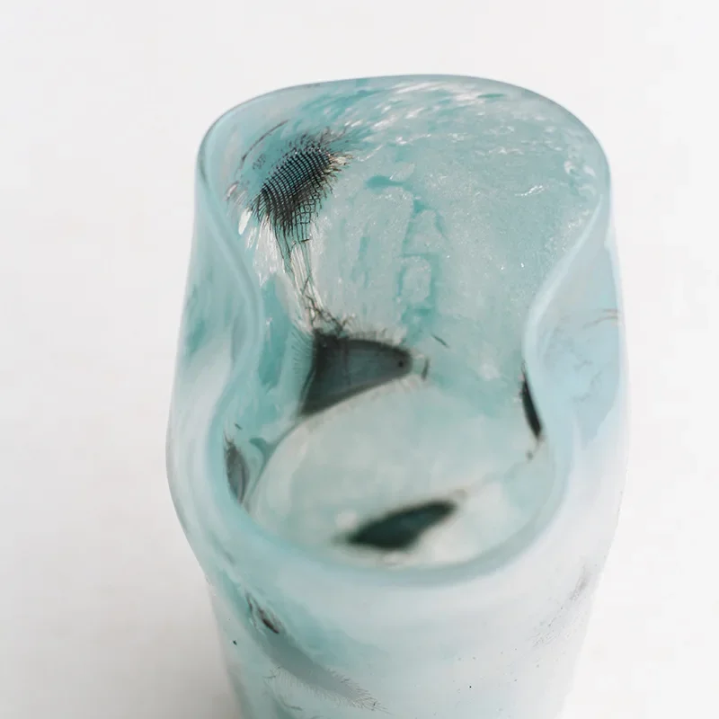 

Элегантная стеклянная ваза с градиентом, роскошный домашний декор для гостиной, настольная цветочная композиция