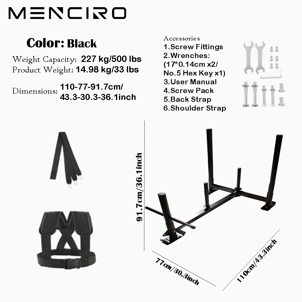 Professional Prowler Gym Workout Equipment Weight Sled for Pull Push Fitness Power Entertaining Sportspromote sales