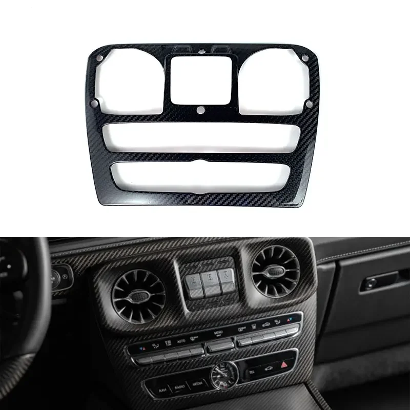 

2019-24Y W464 W463A G63 G500 Dry Carbon Fiber Central Control Car Interior CD Frame Cover Kit Part for Mercedes Benz G Class