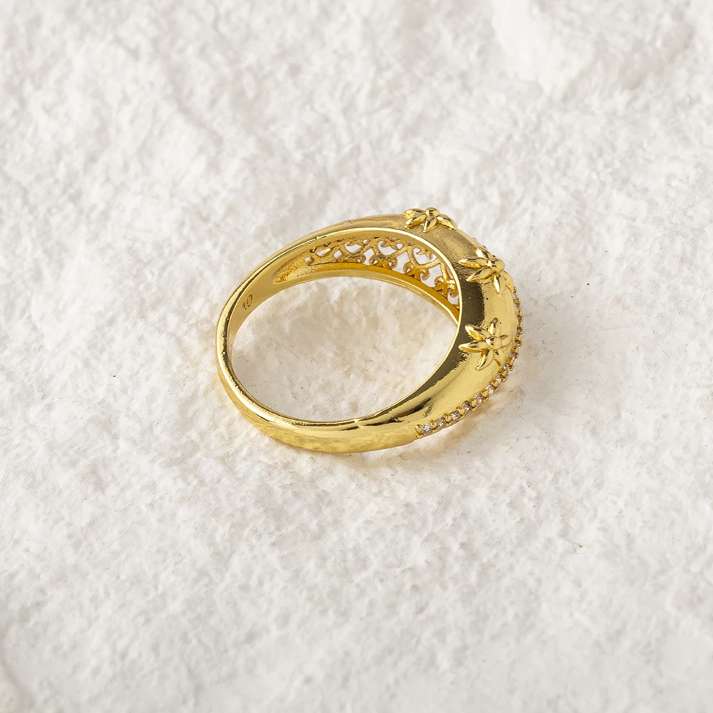 LUIZADA Vintage Türkische Fingerringe Frauen Runde Kristall Caesar Ring Gold Farbe Ethnische Hochzeit Schmuck Ring – Detail 29