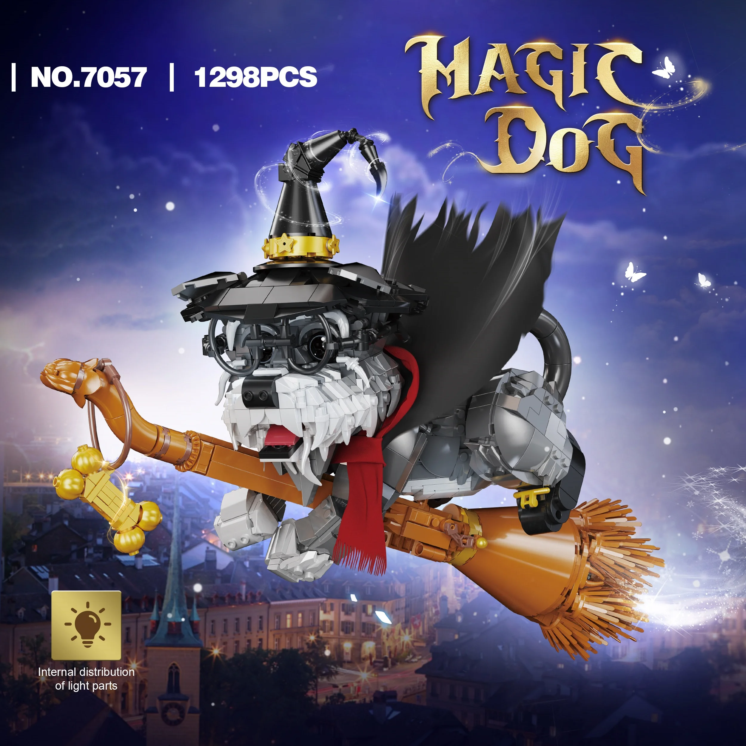 

1298pcs Creative Series Magic World Dog Doctor Building Blocks Bricks Animal Desktop Ornament Model Kid Assembly Toy Boys Gift