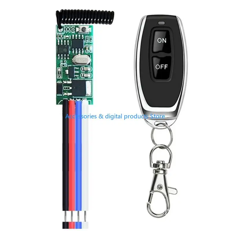 77JD 433MHz Wireless RF Remote Control Switching Small Relays DC3.6V 24V 30-50m Long Ranges Remote for Home Industrial Use