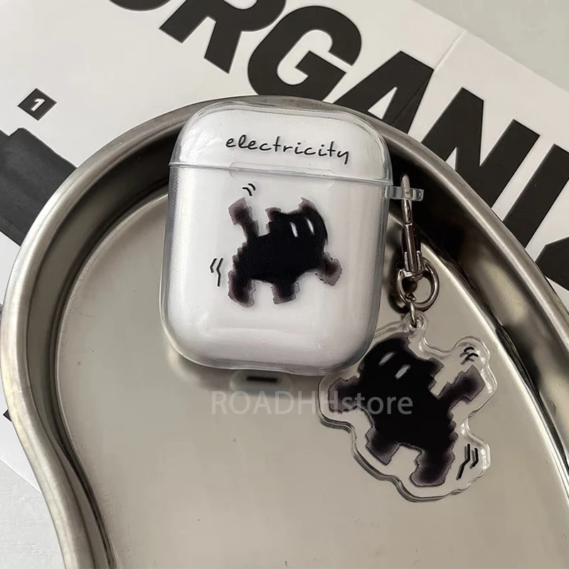 Wireless bluetooth cute cat black charging box transparent soft silicone earphone case for apple airpods 3 pro 2 2nd 1 cover
