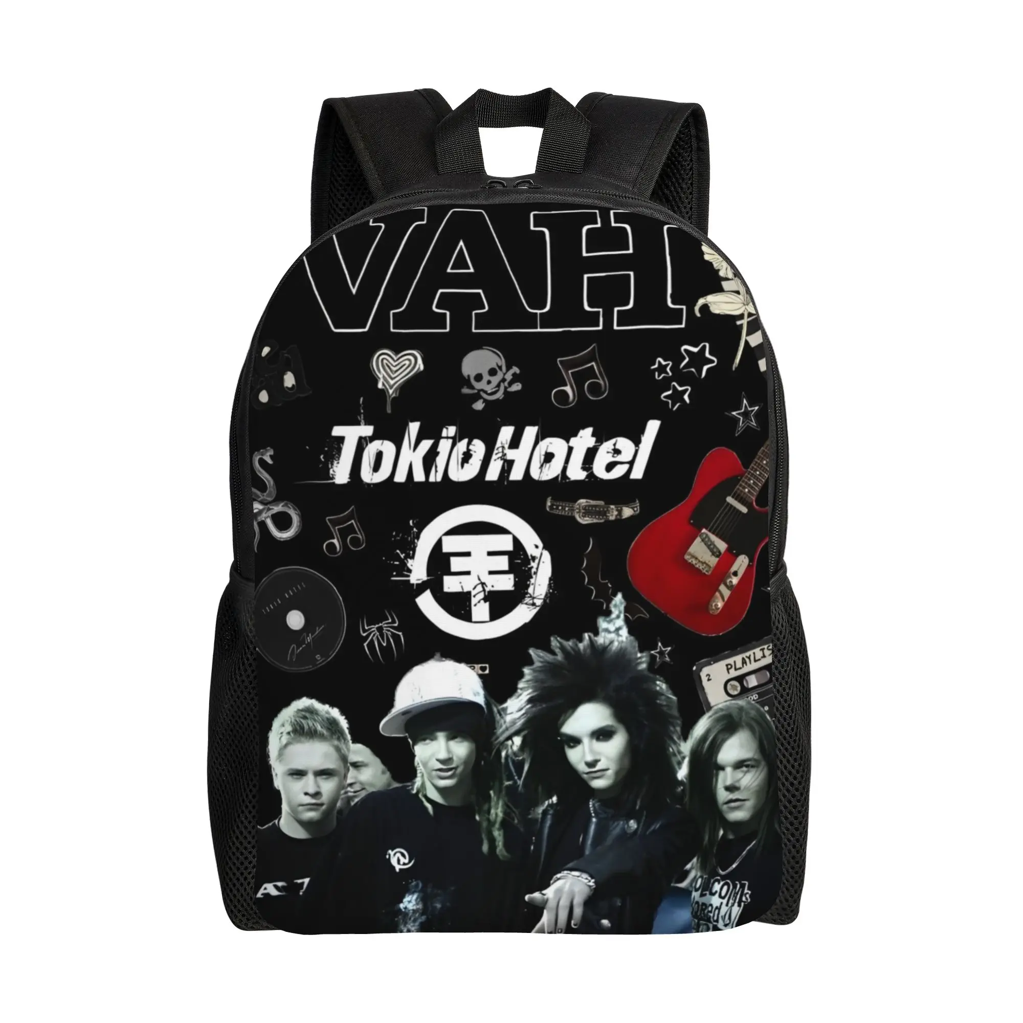 

Рюкзак Tokio Hotel для мужчин и женщин, повседневный, для старшей школы, бизнеса, колледжа, в стиле поп-панк-рок, с карманом