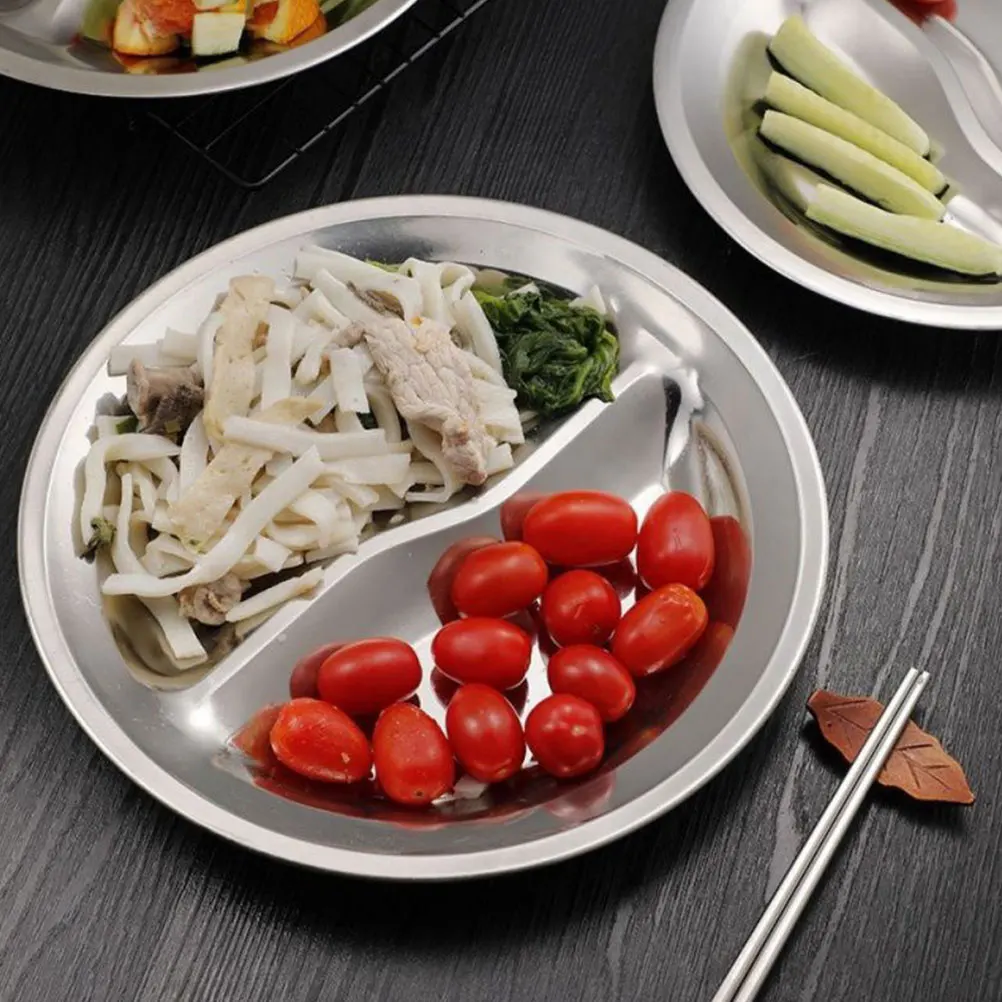 

4 Pcs Stainless Steel Seasoning Dishes Round Multi Clean Corrosion Resistant Kitchen Tools Condiment Plates Flavor