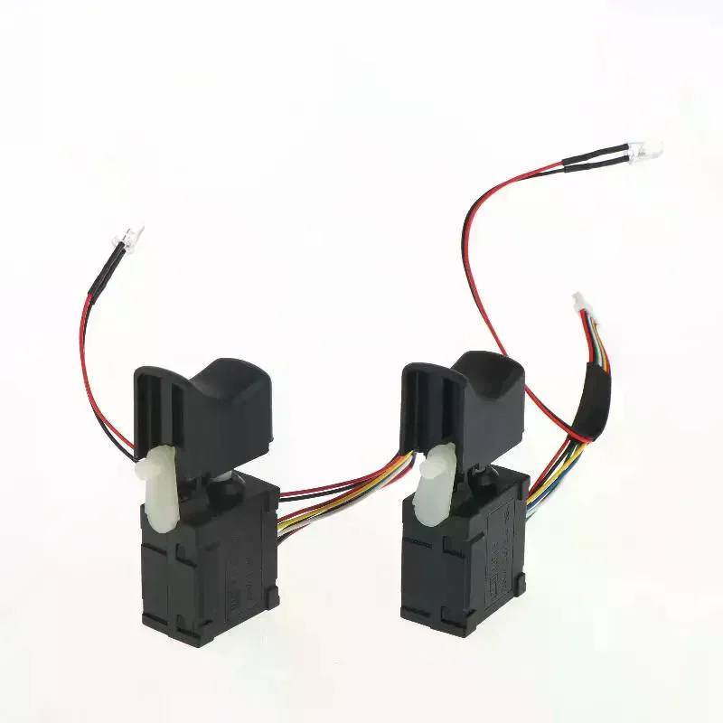 [MA]1Pcs Cordless Drill Speed Control Brushless Push Button Trigger Electric Drill Switch With Small Light Power Tool Parts[MA]