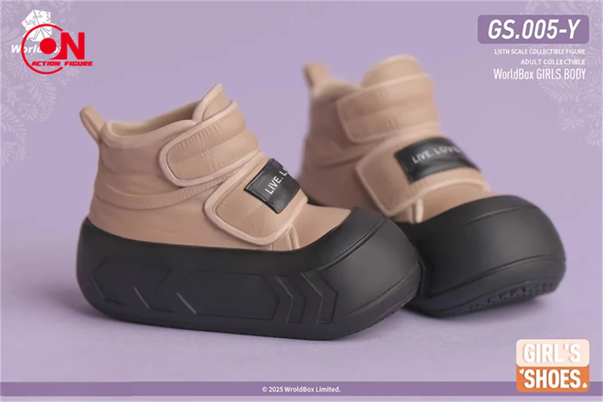 Worldbox Scala 1/6 GS005 Stivali solidi spessi Stivali da soldato femminile Scarpe modello adatte per bambola corpo action figure da 12 "