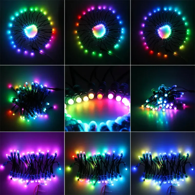 2026 50pcs 12mm WS2811 2811 IC Full Color Pixel LED Module Light DC 5V input IP68 waterproof RGB color Digital LED Pixel Light view 6
