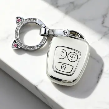 適用於標緻106 107 206 207 306 307 406 407 雪鐵龍C1 C4的TPU智慧遙控鑰匙殼保護套配件 8 最佳銷售 標緻307鑰匙包 - №1