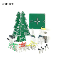 LOTHYE LED Speaker Atmosphere kit Three-Dimensional Colorful 3D Tree DIY Electronic Kit  LED Flash Circuit Kit For Speaker