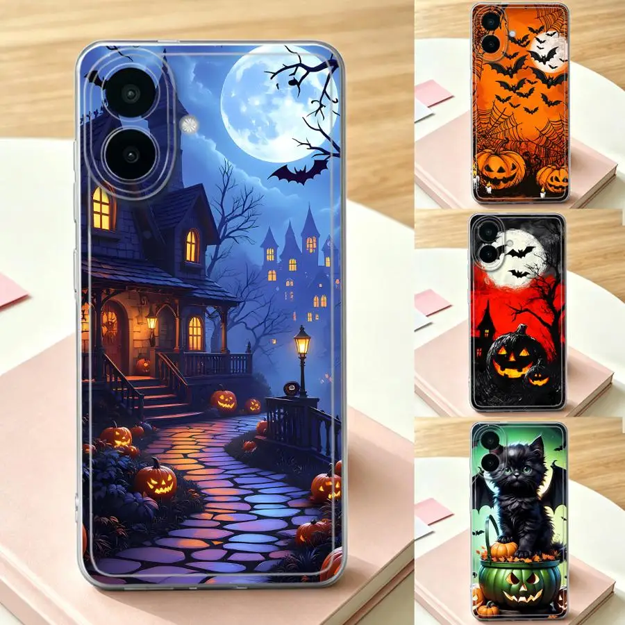 Halloween Bat Castle Phone Cover Case for Samsung Galaxy A26 A24 A36 A13 A14 A16 A52 A31 A25 A57 A33 A52 A34 A35 A55 A23 A54 A15