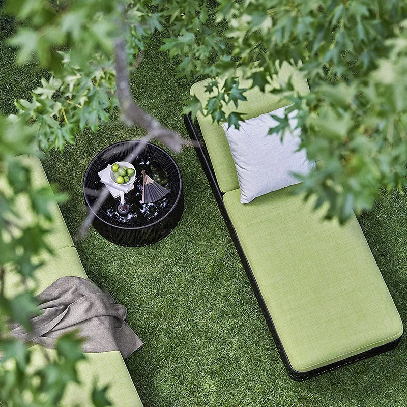 Customized Hotel Clubhouse Beach Chair Outdoor Courtyard Sofa Outdoor Deck Chair Rattan Villa Swimming Pool Leisure Furniture