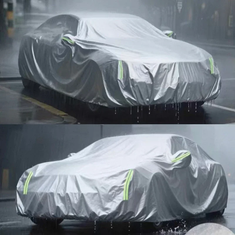 For Volvo V40 2012-2019 Car Covers with Reflective Strip Anti Corrosion Sun Rain Snow Wind Protection Dustproof UV Scratch