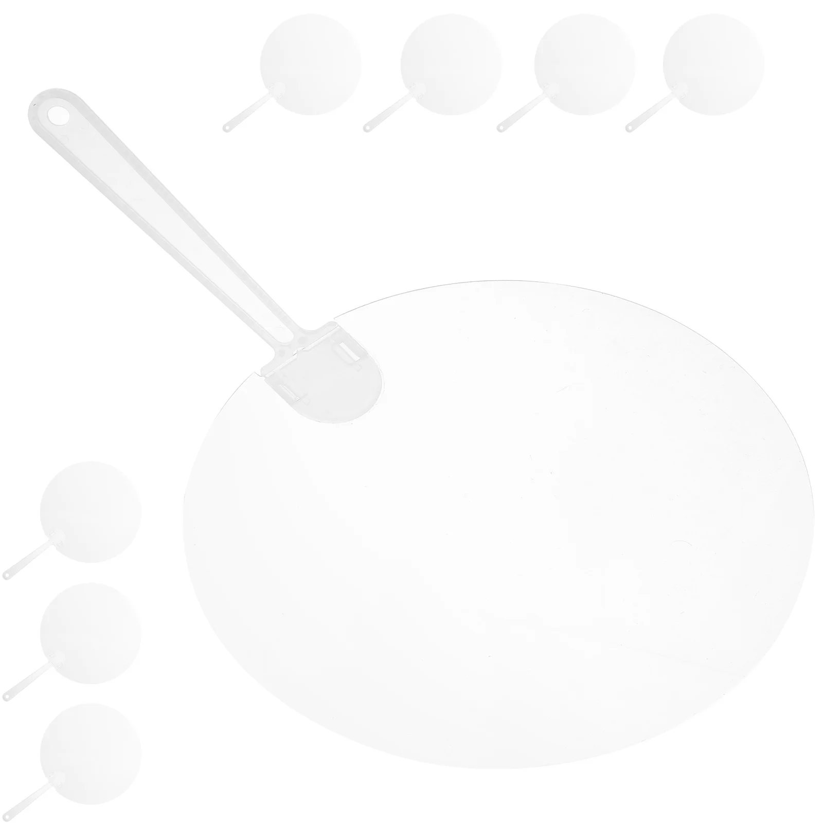 

8 Pcs Blank Round Fan Fans for Crafting Plastic Hand Graffiti Diy Handheld Summer Painting
