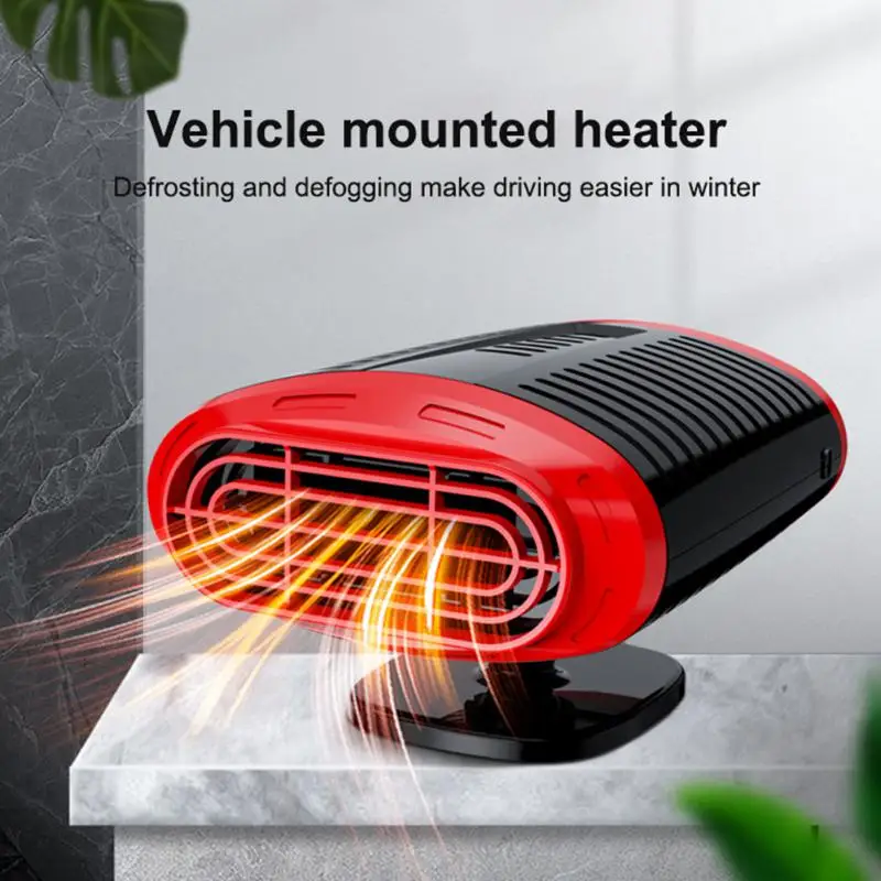 

12/24V Car Electric Heater Fan 360 Rotating Windscreen Defroster Demister 1200W Heater Fan Combo Auto Windshield Defroster