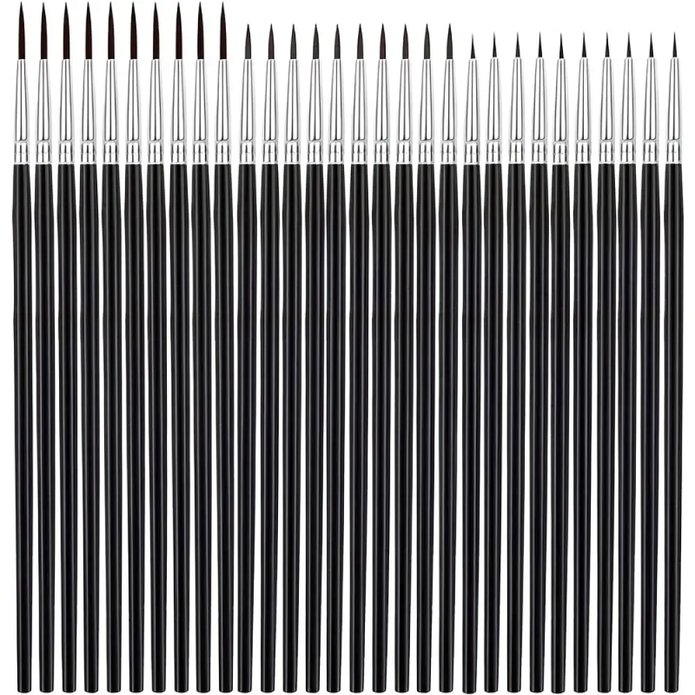 Nylon Detail Paint Brush Set Fine Tip Liner For Micro Miniature Modeling Art Crafting Professional Painting Tools