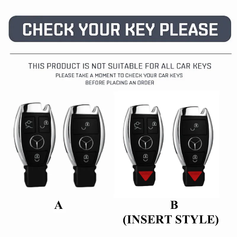 

Fashion Car Key Case Cover Protector Shell for Mercedes Benz A B C E Class GLS GLA GLK GLC CLS CLA AMG W204 W205 W212 W463 W176