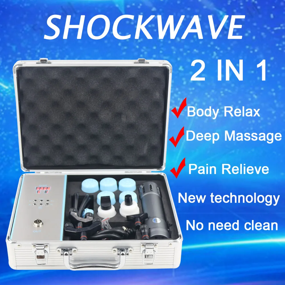 Shock Wave Device 2 In 1 Extracorporeal Shockwave Therapy Machine Massager For Erectile Dysfunction Physiotherapy Plantar Fasci