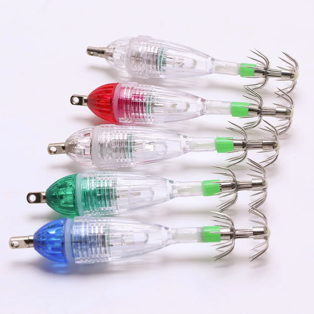 2 Stück Angellichter mit Haken, Unterwasser-LED-Blinklichter zum Anlocken von Tintenfischen bei Nacht, Köderlichter, Tintenfisch-Wasserlichter – Detail 6