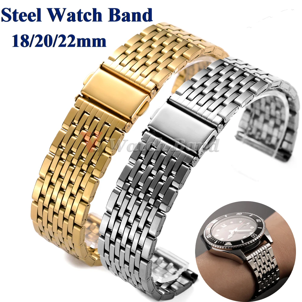 18/20/22 mm universelles verstellbares Armband für Rolex Diving Metallgürtelarmband für Omega, solides Edelstahlarmband für Seiko