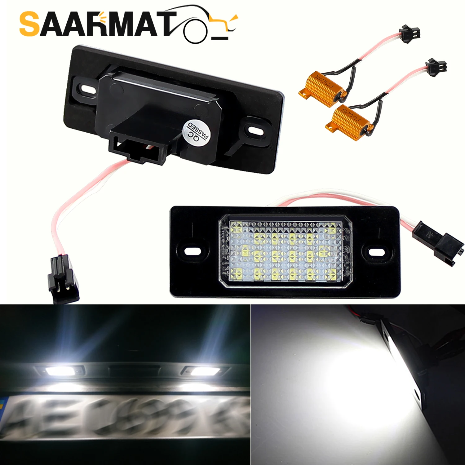 

12 В Canbus для VW светодиодный светильник номерного знака, белая лампа Tiguan 07-11 Touareg Mk1 02-10 Passat B5.5 Golf 4/5 Wagon без ошибок