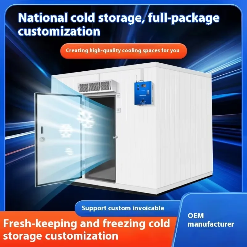 Aangepaste kleine commerciële koude kameropslagapparatuur 10/20 vierkante meter met grote container vriezer vers houden compleet