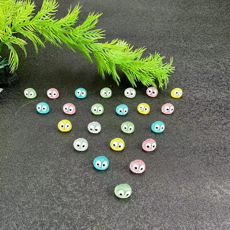 10Pcs Luminous Briquettes Elfs Black Ball Sprite Duck Figurine Home Decor Glowing Miniature Fairy Garden Decoration Accessories view 5