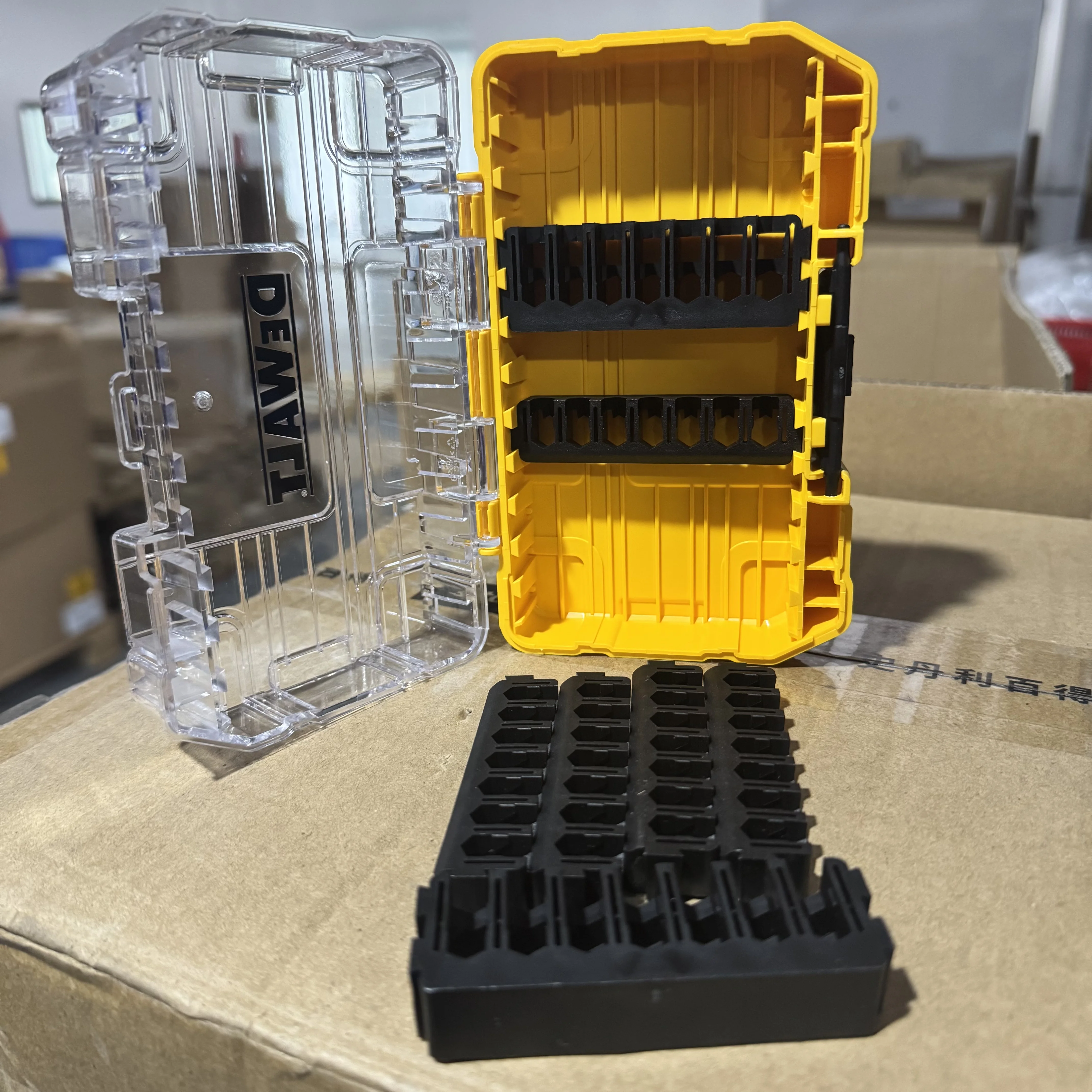 DEWALT Black 7-Plug Bit Storage Rack, Removable Bit Holder Insert for TSTAK Tool Box, Hand Tool Accessories