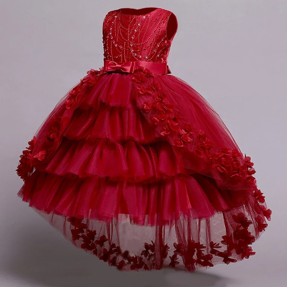 Robe de soirée d\'été pour petites filles, vêtements élégants pour enfants, Costume de princesse pour anniversaire, bal de promo, 2023, Vestidos1-12