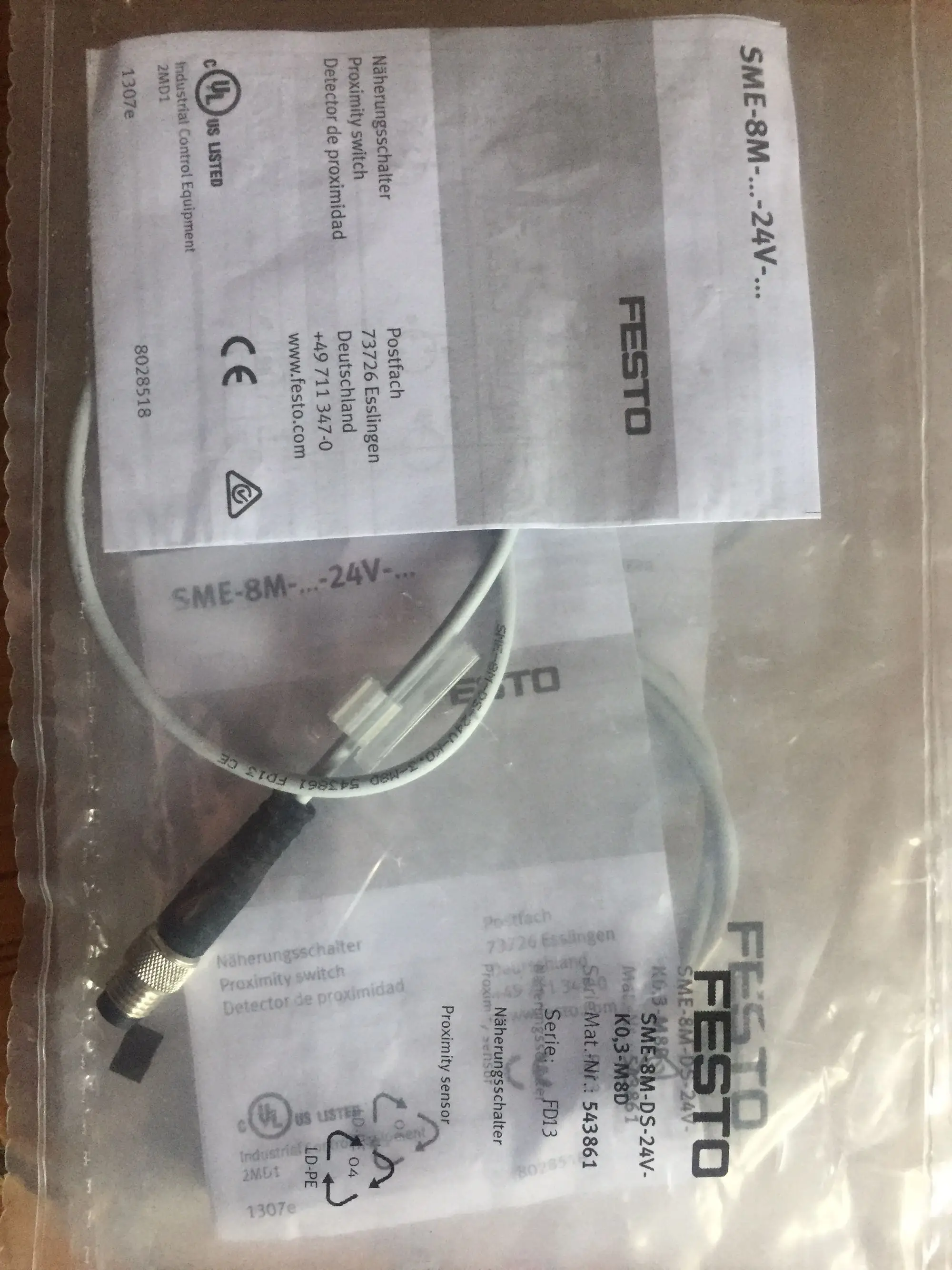 FESTO SIES-8M-PS-24V-K-0,3-M8D 551387