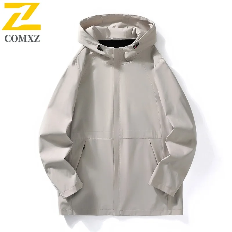 

Ветровка COMXZ Mountain Tech Softshell, водонепроницаемое уличное пальто с капюшоном для пеших прогулок, кемпинга, рыбалки, унисекс, городского отдыха на открытом воздухе 2025