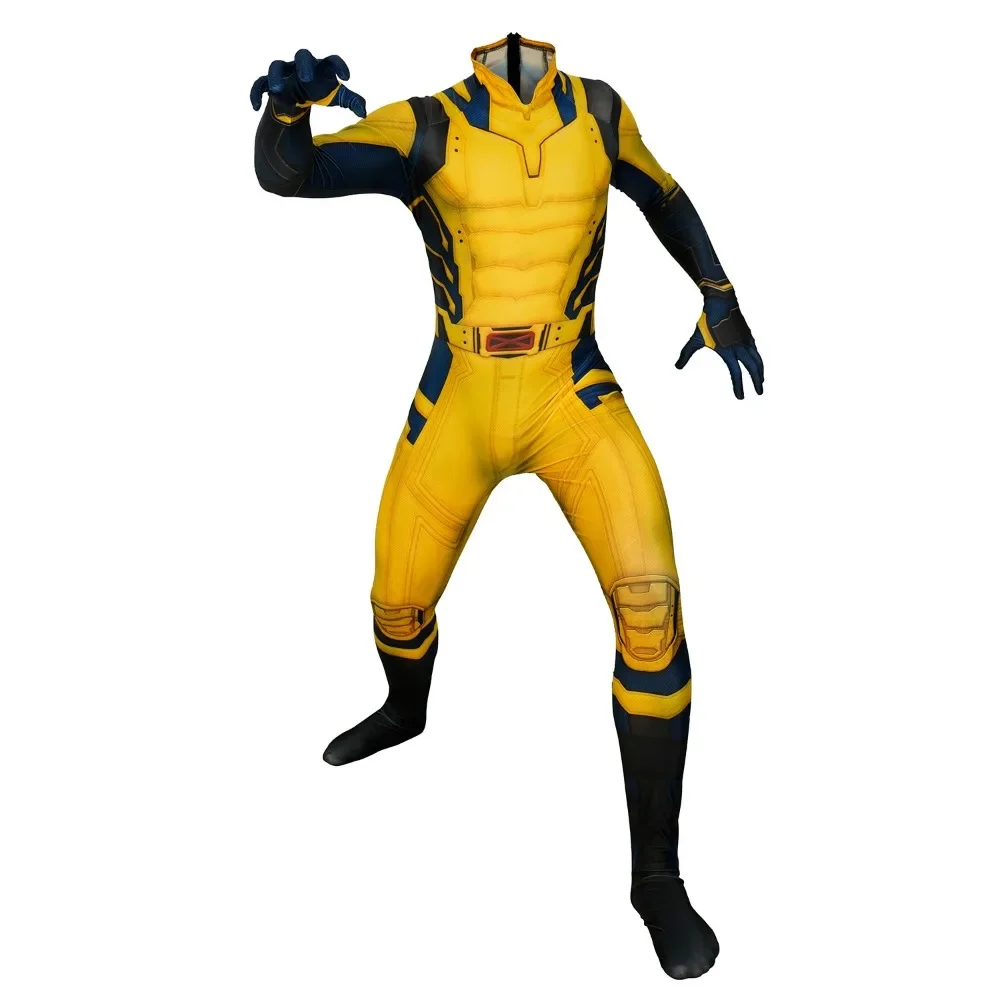 

Movie Le Loup King Kong Cosplay Costume Yellow 3D Printing Bodysuit Comic Hero Role Play Jumpsuit Halloween Carnival Party