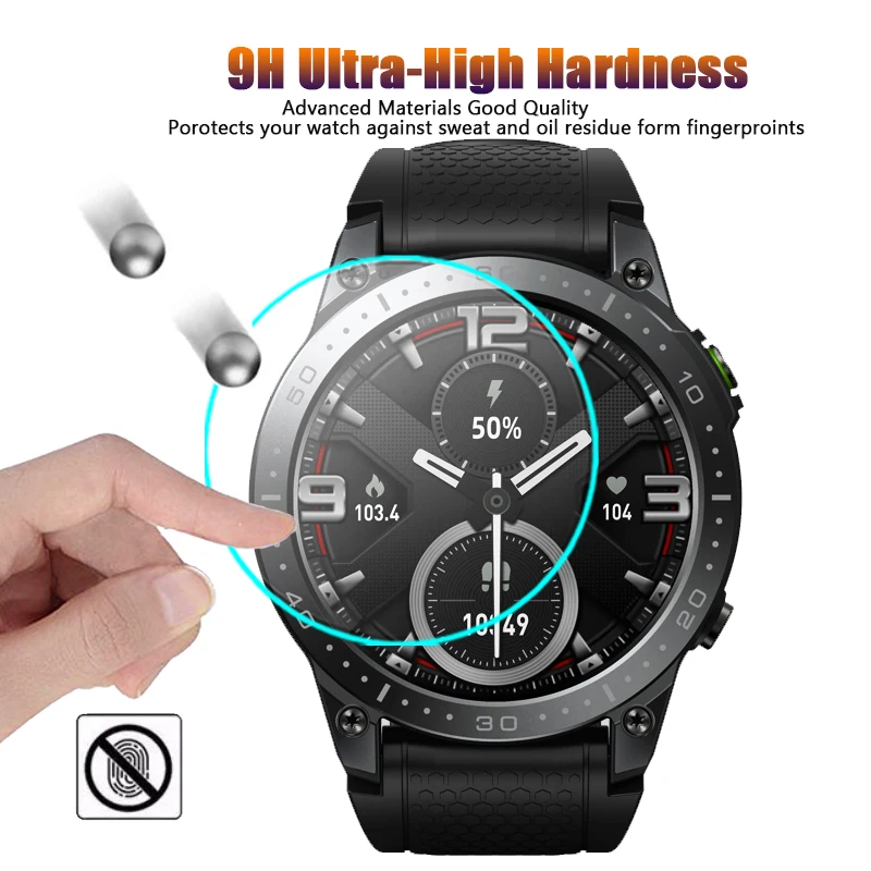 2PCS Tempered Glass For Zeblaze Vibe 7 Btalk 2 Lite Stratos Ares 3 Pro Full Cover Screen Protector HD Clear Protective Glass