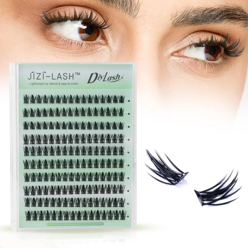 

JIZI-LASH Self Adhesive Eyelashes Clusters DIY Natural Fluffy Eyelashes Extensions Kit Manga False Eyelashes Woman Makeup Tools