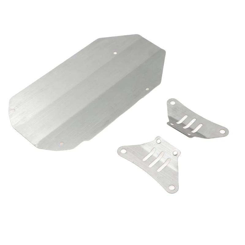 For 1/10 TAMIYA TT02 Flat Sports Car Chassis Guard Metal Armor Chassis Armor 3-Piece Set Replacement Spare Parts Accessories