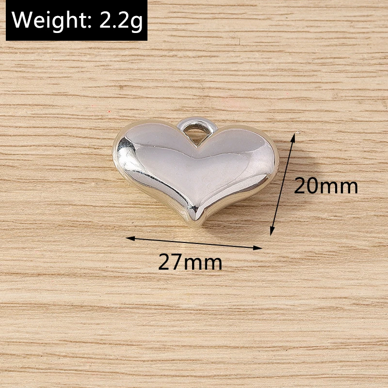10 stücke niedlichen ccb Kunststoff Liebe Herz Charms Anhänger für Schmuck machen Tropfen Ohrringe Halsketten Armbänder DIY Handwerk liefert – Detail 17