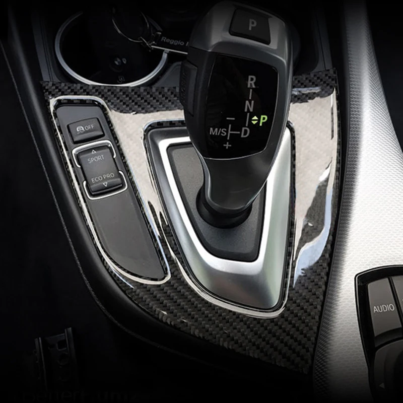 Carbon Fiber Car Inner Gearshift Air Conditioning CD Panel Door Armrest Cover Trim Accessories For BMW 1 2 Series F20 F21 F22