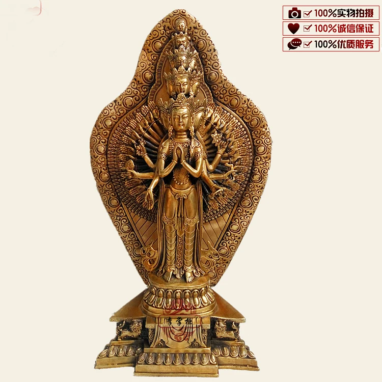 40CM Large # home family efficacious Tibetan Buddhism Tantra Thousands Hands Guanyin Bodhisattva Buddha statue