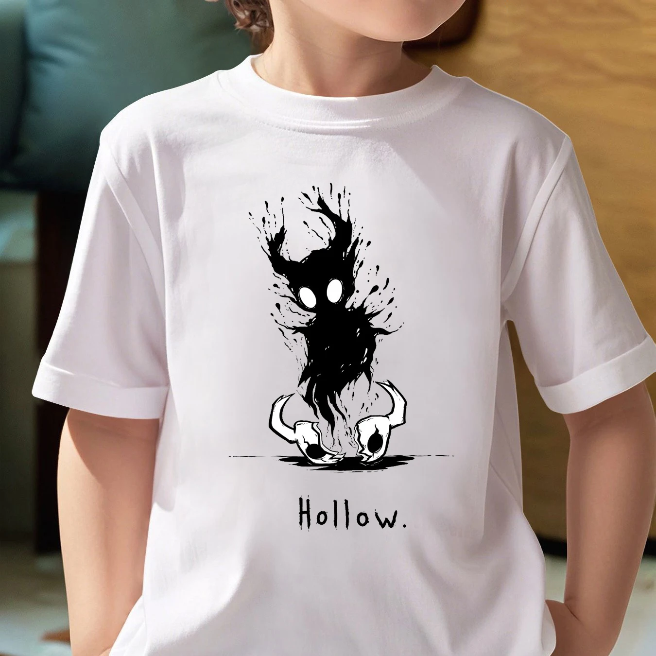Hollow Knight Silksong Printed Kids T-shirt Summer Crew Neck Short Sleeve Tee Boys Clothes Casual Anime Tops Children's Clothing
