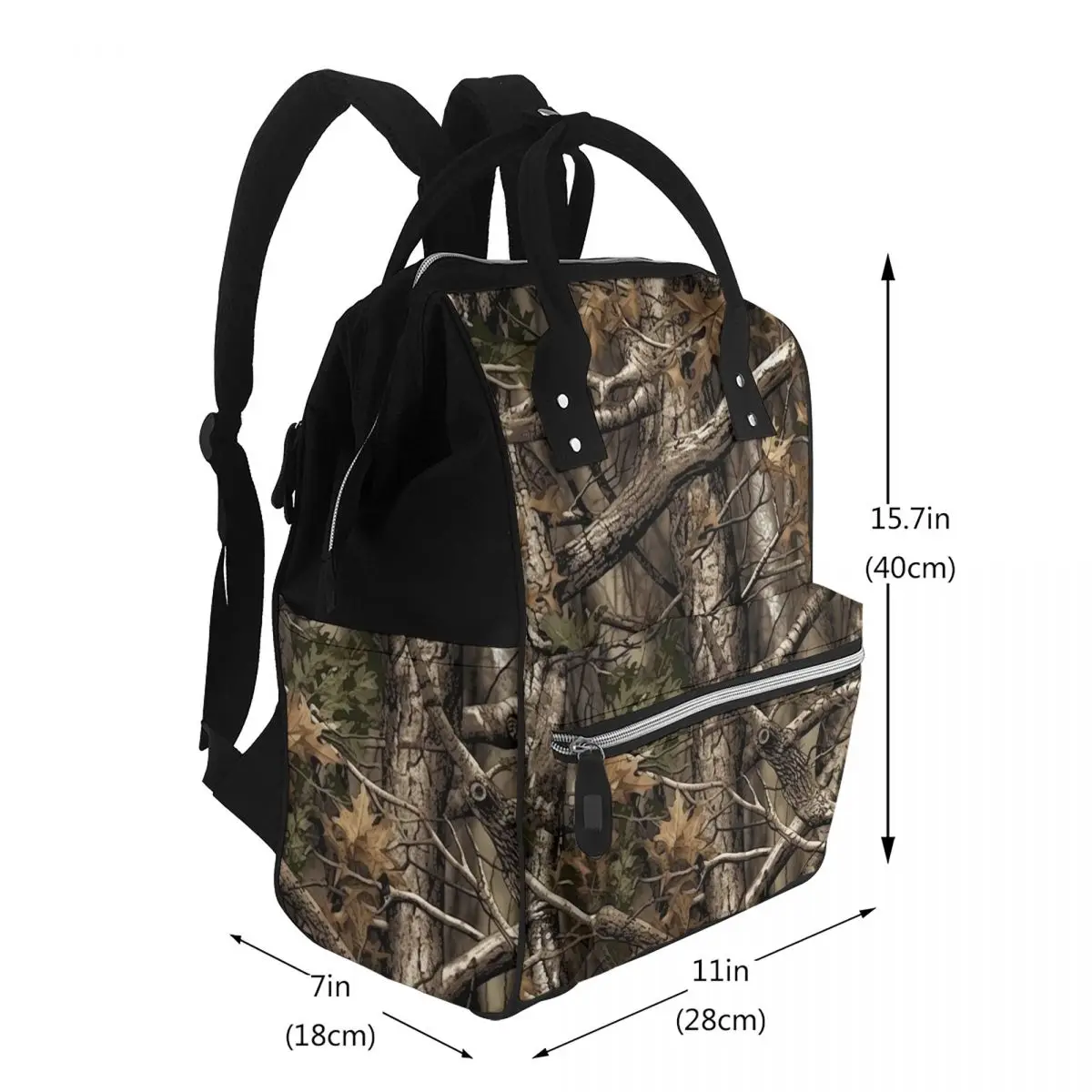 Real Tree Forest Camo Camouflage Pattern Student Backpack School Bag Hiking Travel Daypack for Men Women Bookbag Shoulder Bags