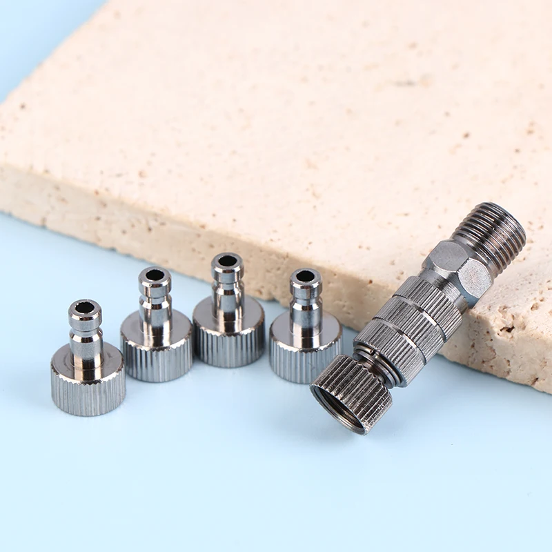 (BF06)Airbrush Quick Disconnect Coupler Quick Release Fitting Adapter With 5 Male Fitting 1/8 INCH Fitting Hose Air Brush Parts