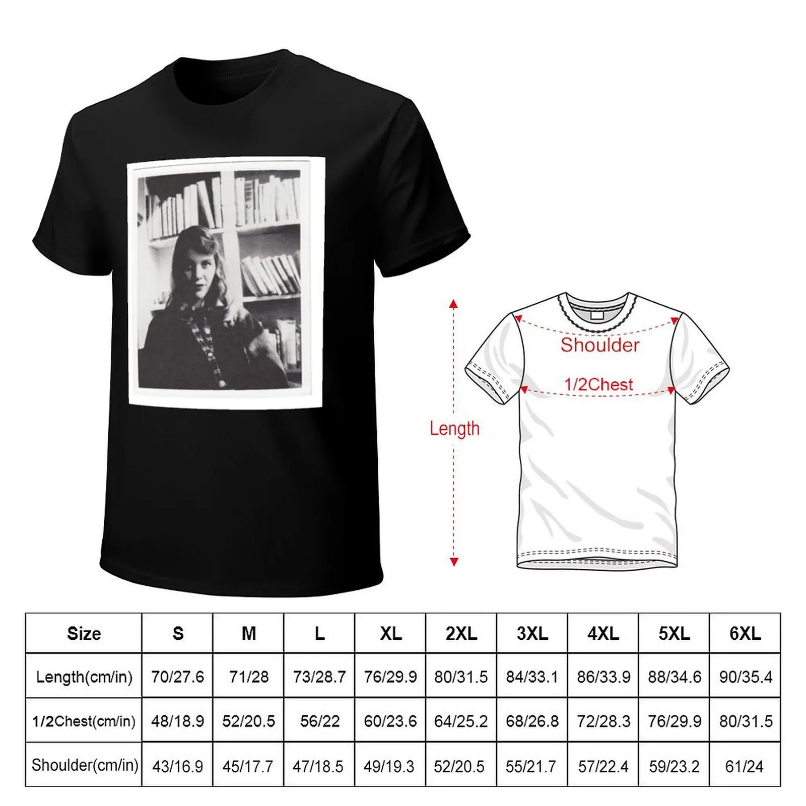Sylvia Plath portrait T-Shirt Lightweight Sport Basic T-Shirt