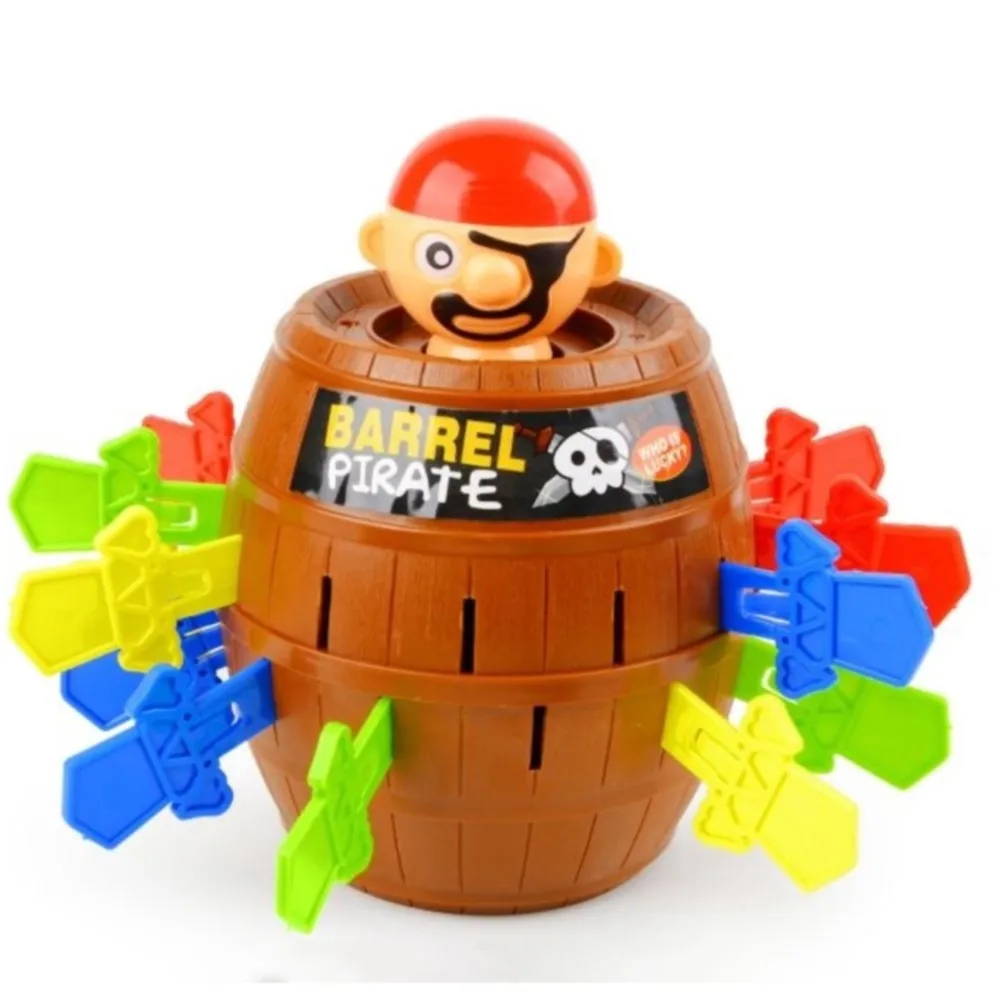 

1 PCS Pirate Bucket Insert Sword Trick Toy Pirate Uncle Inserting Swords Bucket Knife Piggy Bank Creativity Stress Relief Toys