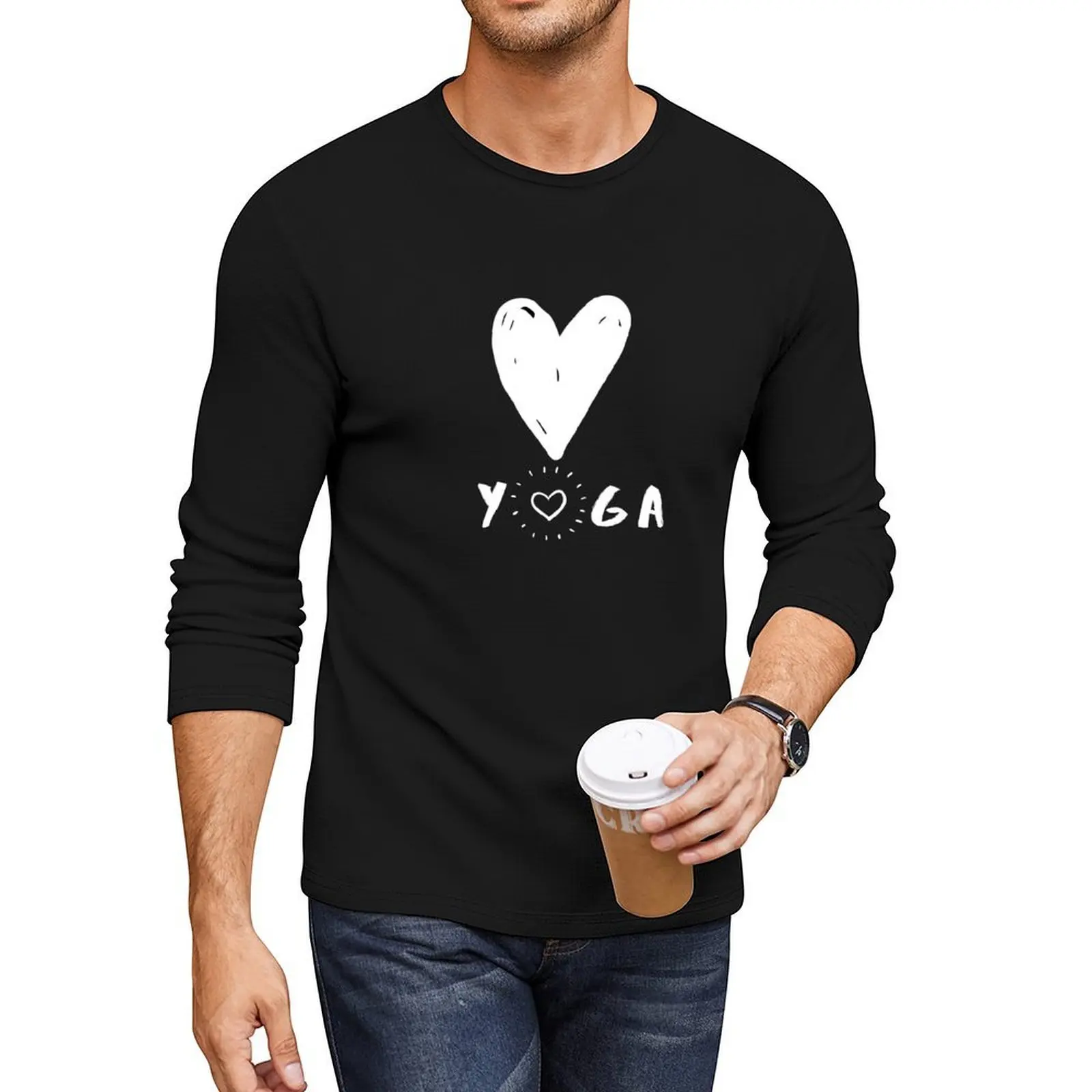 Love Yoga Long T-Shirt Oversized t-shirt plain t-shirt Blouse sublime t shirt heavy weight t shirts for men