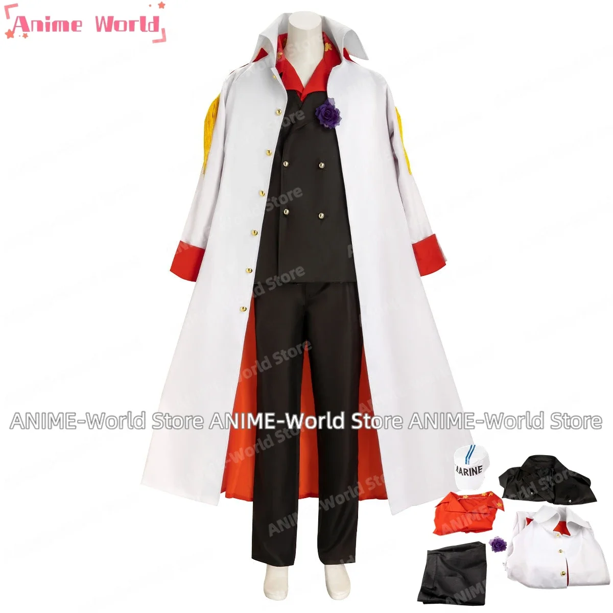 《Custom Size》Anime Red Film Sakazuki Costume Any Size