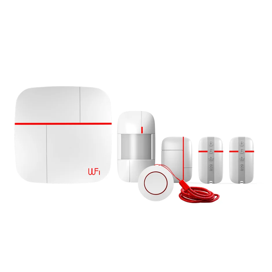 Sistema de alarma de intrusión de seguridad para el hogar inteligente inalámbrico de 433MHz paquete de comunicación remota de red 4G + WiFi